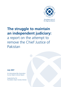 The struggle to maintain an independent judiciary