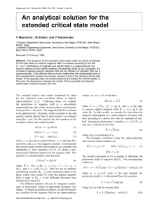 An analytical solution for the extended critical state model
