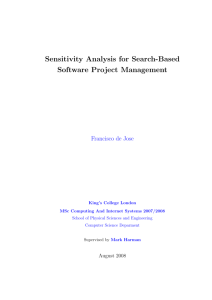 Sensitivity Analysis for Search-Based Software Project Management