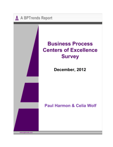 Business Process Centers of Excellence Survey