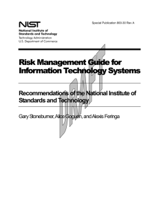 Risk Management Guide for Information Technology Systems