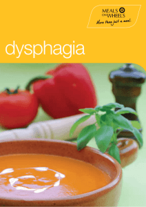 Dysphagia - Meals on Wheels