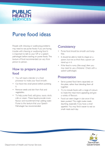 Puree food ideas - Department of Health and Human Services