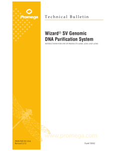 Wizard® SV Genomic DNA Purification System