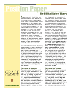 The Biblical Role of Elders