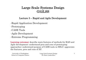 Rapid and Agile Development - School of Computer Science