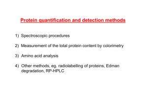 Protein quantification and detection methods