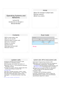 Operating Systems and Networks