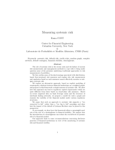 Measuring systemic risk