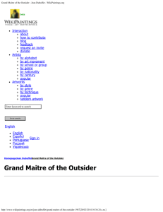 Grand Maitre of the Outsider - Jean Dubuffet