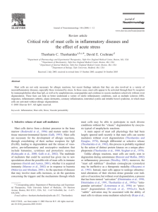 Critical role of mast cells in inflammatory diseases and the effect of