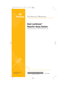 Dual-Luciferase(R) Reporter Assay System Technical Manual #TM040