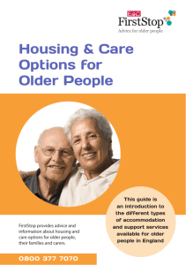 Housing & Care Options for Older People
