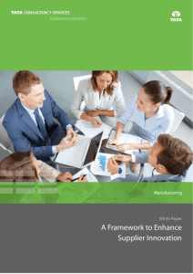 A Framework to Enhance Supplier Innovation