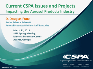 Current CSPA Issues and Projects