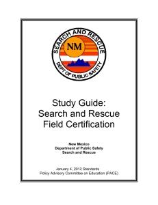 Study Guide - New Mexico Search and Rescue Council
