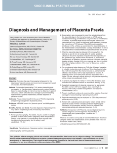 Diagnosis and management of Placenta Previa