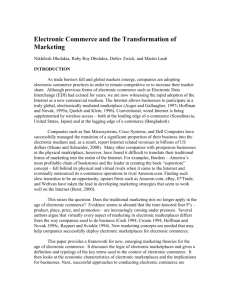 Electronic Commerce and the Transformation of Marketing