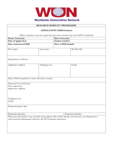 APPLICATION FORM Students )