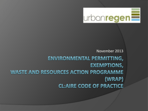 Environmental Permits and Exemptions