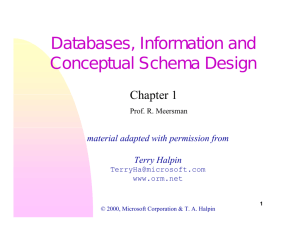 Databases, Information and Conceptual Schema