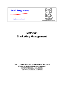 MM5003 Marketing Management
