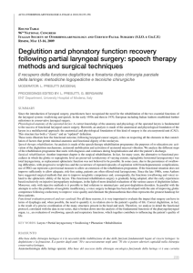 Deglutition and phonatory function recovery following partial