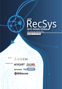 Official program brochure - RecSys
