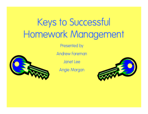 Keys to Successful Homework Management