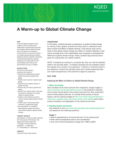 A Warm-up to Global Climate Change