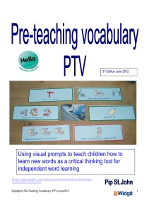 Using visual prompts to teach children how to learn new words as a