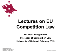 Lectures on EU Competition Law