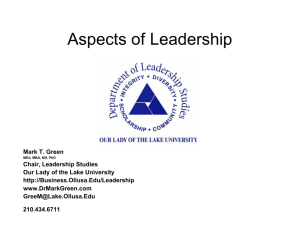 Aspects of Leadership - Schreiner University