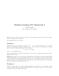 Homework 2 - Machine Learning (Theory)