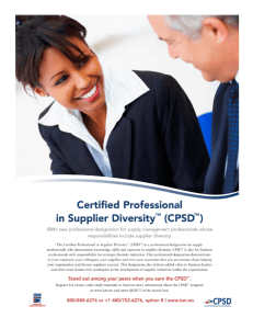 ISM's Flyer Explaining the CPSD Certification