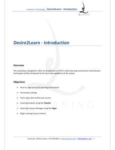 Desire2Learn - Introduction