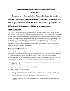 Health Communication - Western Kentucky University