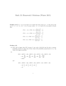 Math 151 Homework 3 Solutions (Winter 2015)