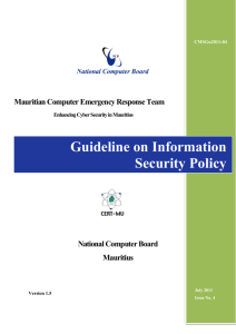 Guideline on Information Security Policy