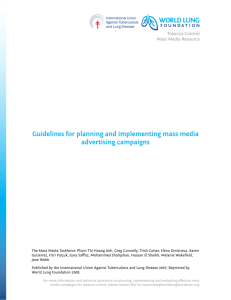 Guidelines for planning and implementing mass media advertising