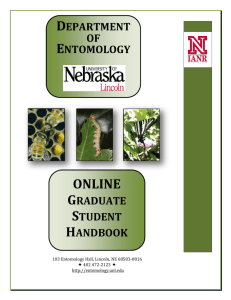Online Graduate Handbook - Department of Entomology