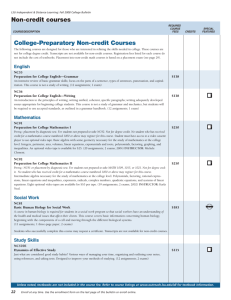 College-Preparatory Non-credit Courses Non-credit courses
