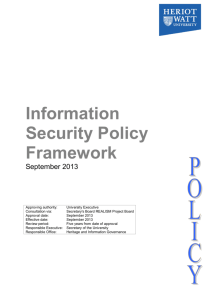 Information Security Policy Framework - Heriot