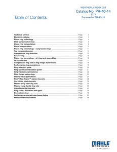 Table of Contents - MAHLE Aftermarket