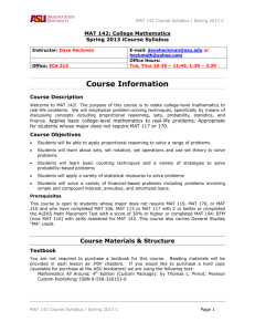 Course Information - Arizona State University