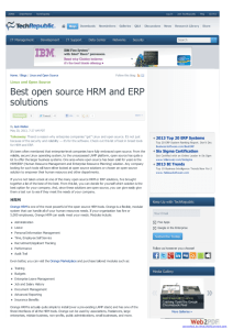 Best open source HRM and ERP solutions
