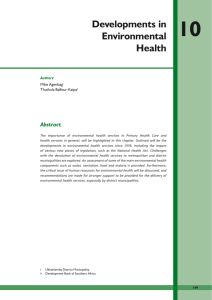 Developments in Environmental Health