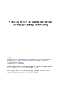 Achieving effective academic/practitioner knowledge exchange in