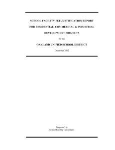 school facility fee justification report