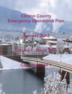 Emergency Operations Plan - Clinton County Government
